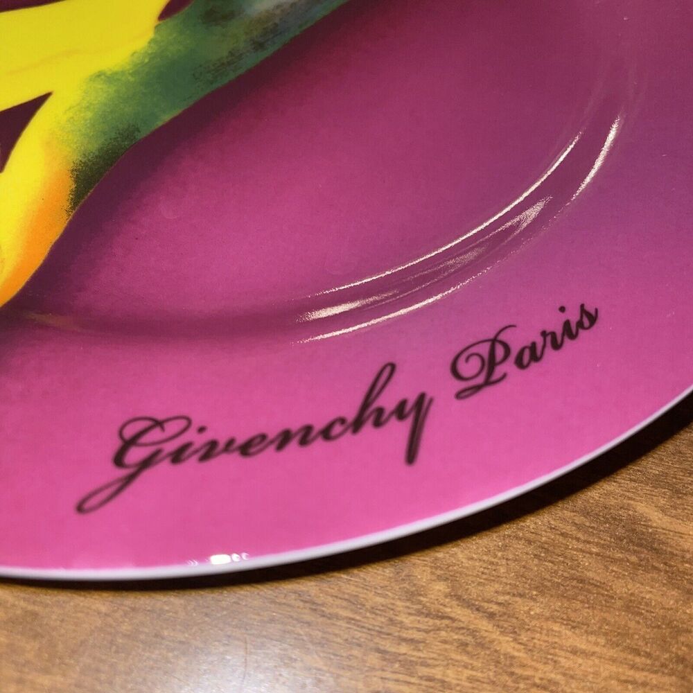 Vintage Flower Plates Givenchy Paris Les Fleurs de Parfums Porcelain Set Of Four - Picture 5 of 12